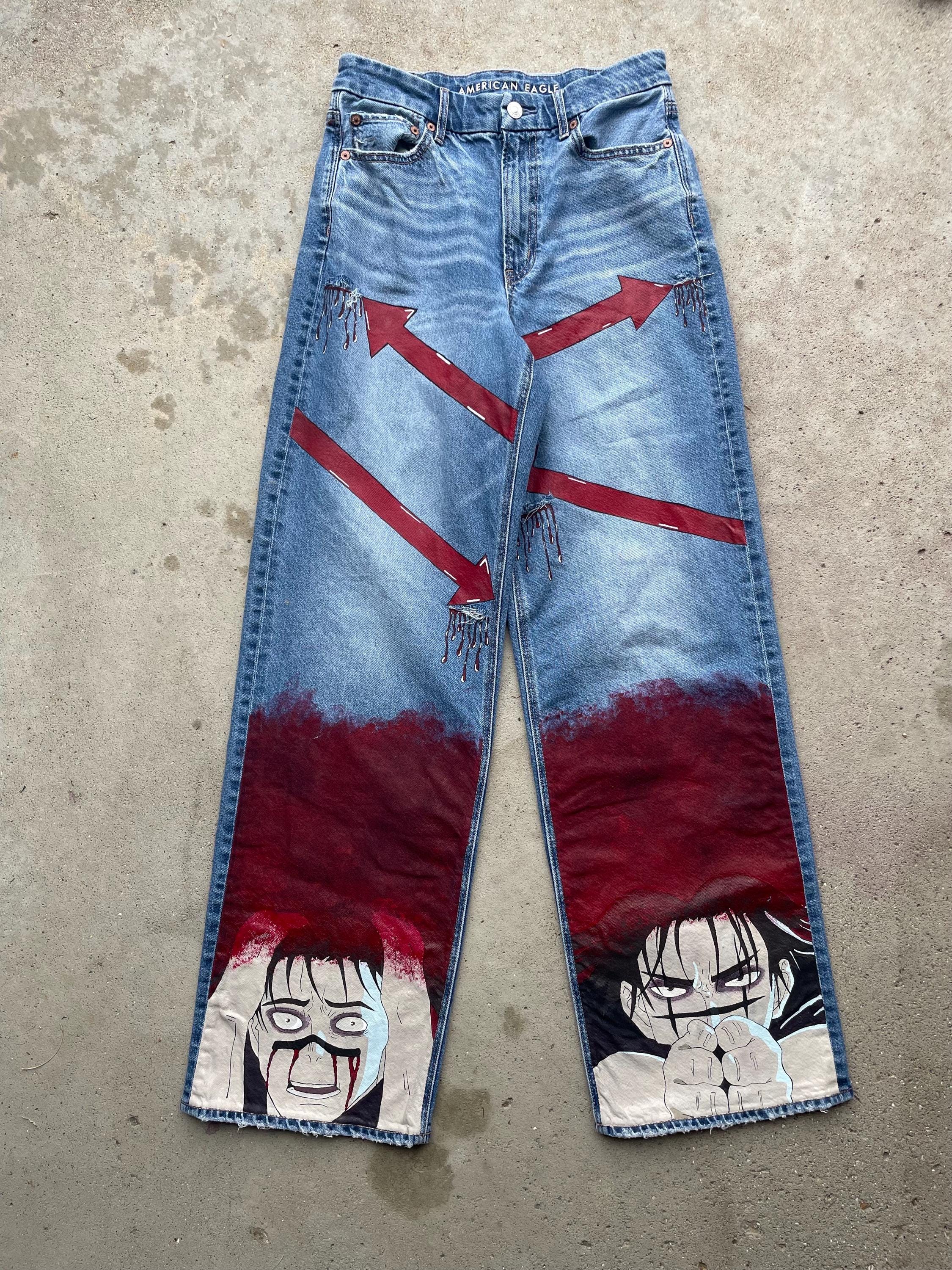 パンツ 2025SS ANIME HAND-PAINTING DENIM PANTS SサイズANIME HAND-PAINTING DENIM PANTS