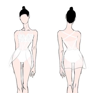 Pre-Sale Design Lyrical Dance Costume with Skirt One Piece