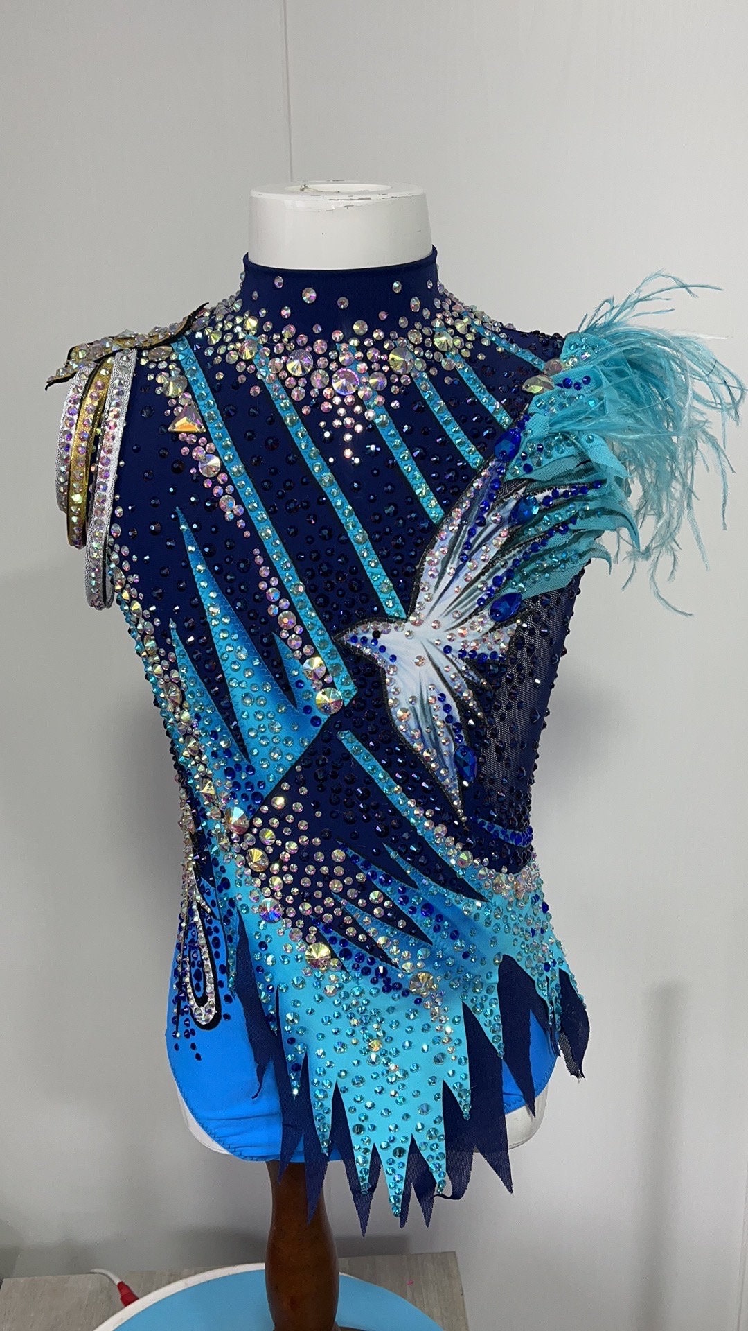 Blue and Red Jazz/Rhythmic Gymnastics Costume