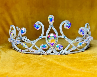 Silver Ballet Tiara, Ballet Headpiece, handmade dance headpiece, crown for birthday