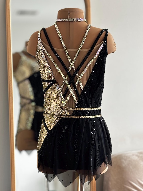 slim fit dress slacks Black Ballroom Dress | On Sale | Size 7/8-11/12 main image 1