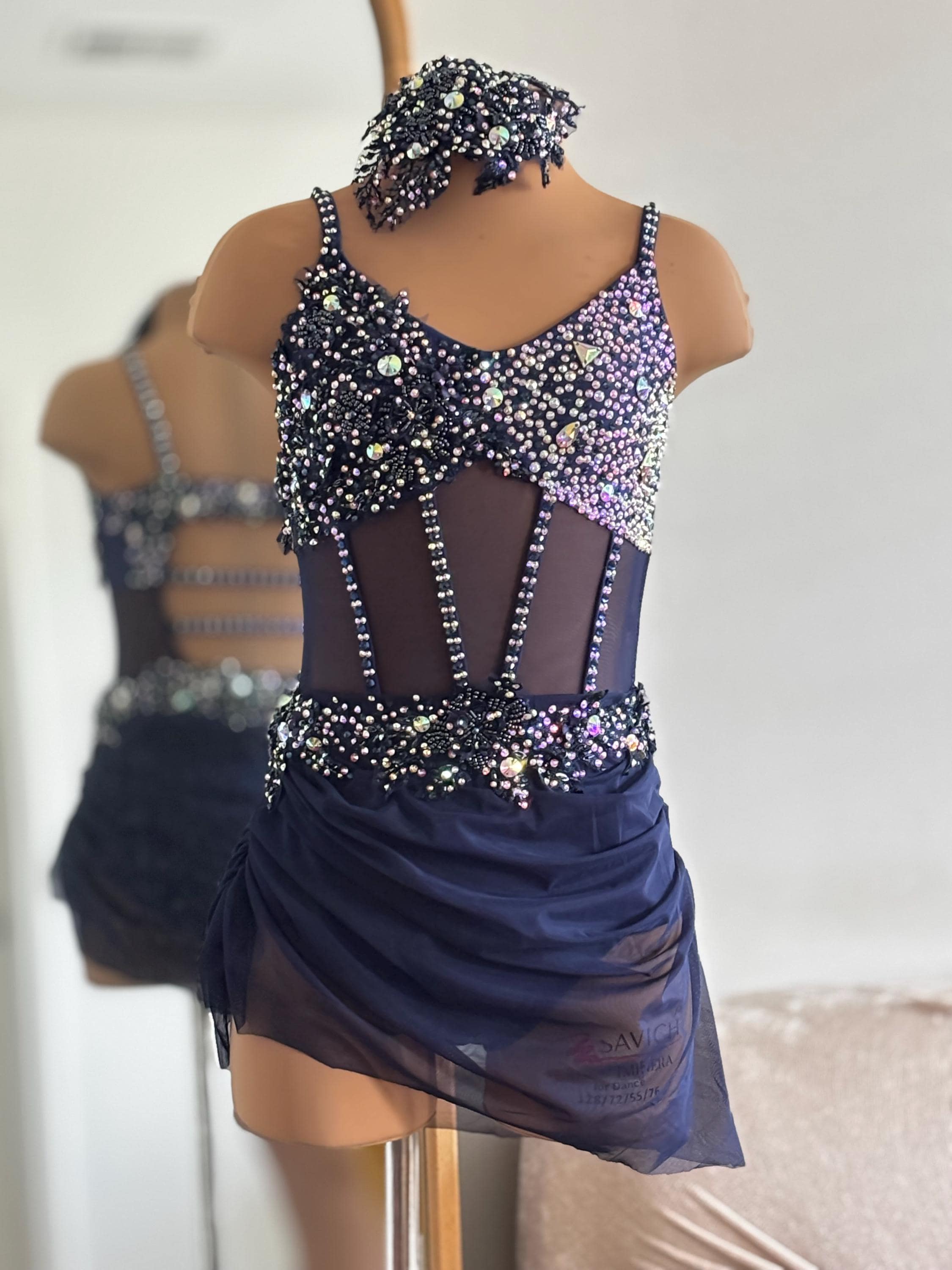 blue dance dress Lyrical Suillty Women's Sexy Asymmetrical 尺寸:L FP-dresses Middle school Available in Multipe Colors