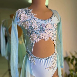 HANDMADE Dance Costume Customizable Lyrical Solo Costume Dress one piece in different colors