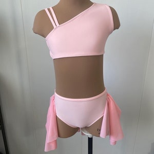 HANDMADE Dance Leotard Customizable Solo Costume Base lyrical contemporary group dance two pieces with skirt