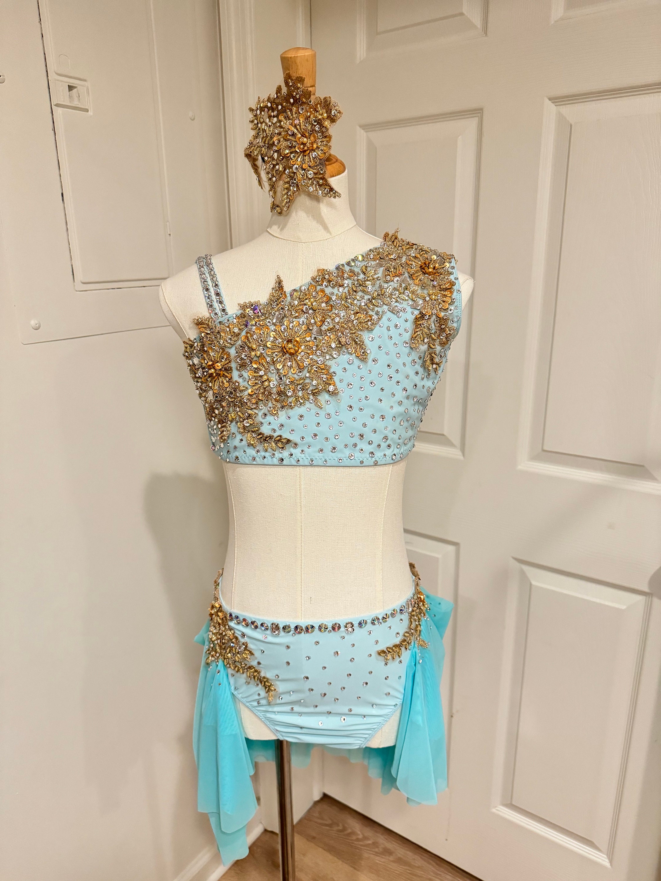 Light blue dance costumes sale