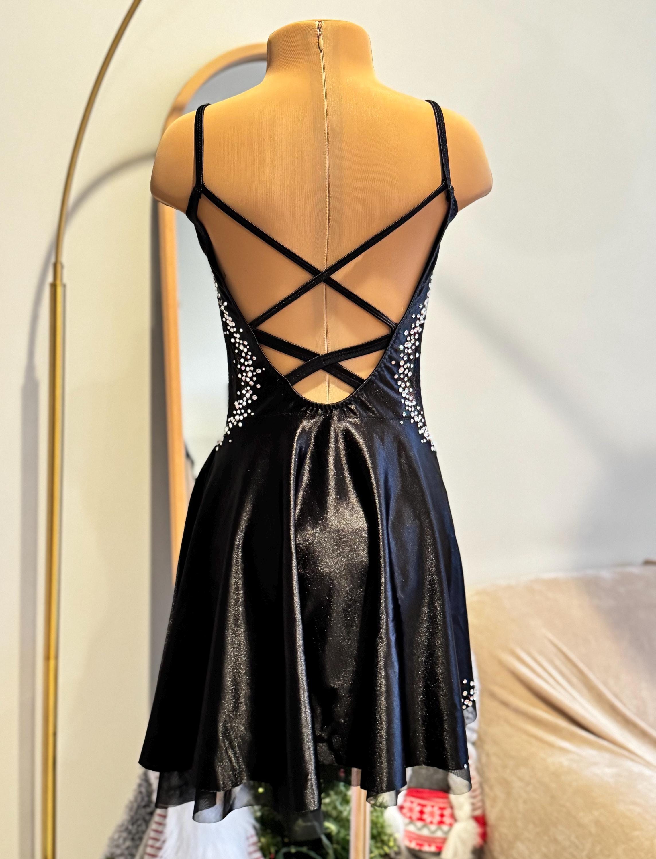 black lyrical dress BIANCA lace Contemporary lyrical Dance Costume/ dress  Co9dancecostumes