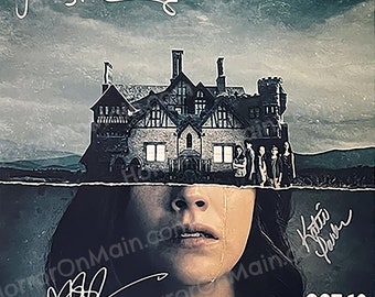 3 Unterschriften! Henry Thomas, Annabeth Gish, Katie Parker * signierter Posterdruck* The Haunting of Hill House