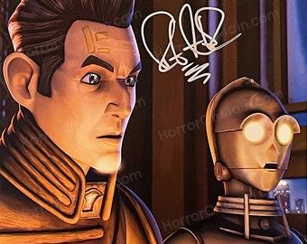 Robin Atkin Downes *signiertes Foto* Star Wars Clone Wars, Rush Clovis