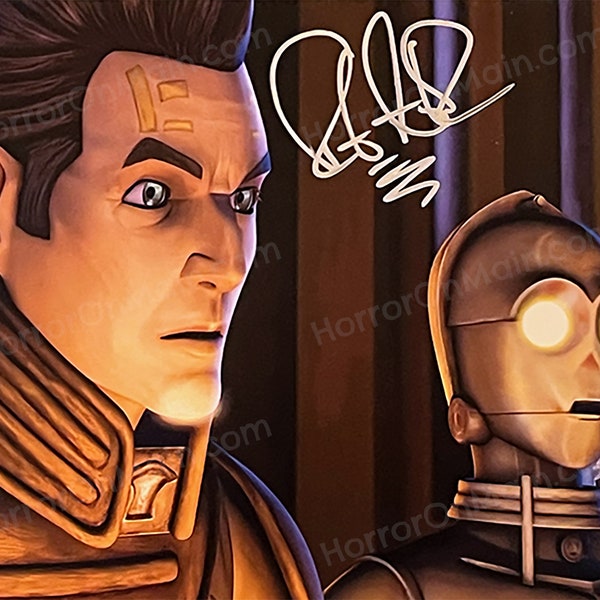 Robin Atkin Downes *autographed photo* Star Wars Clone Wars, Rush Clovis