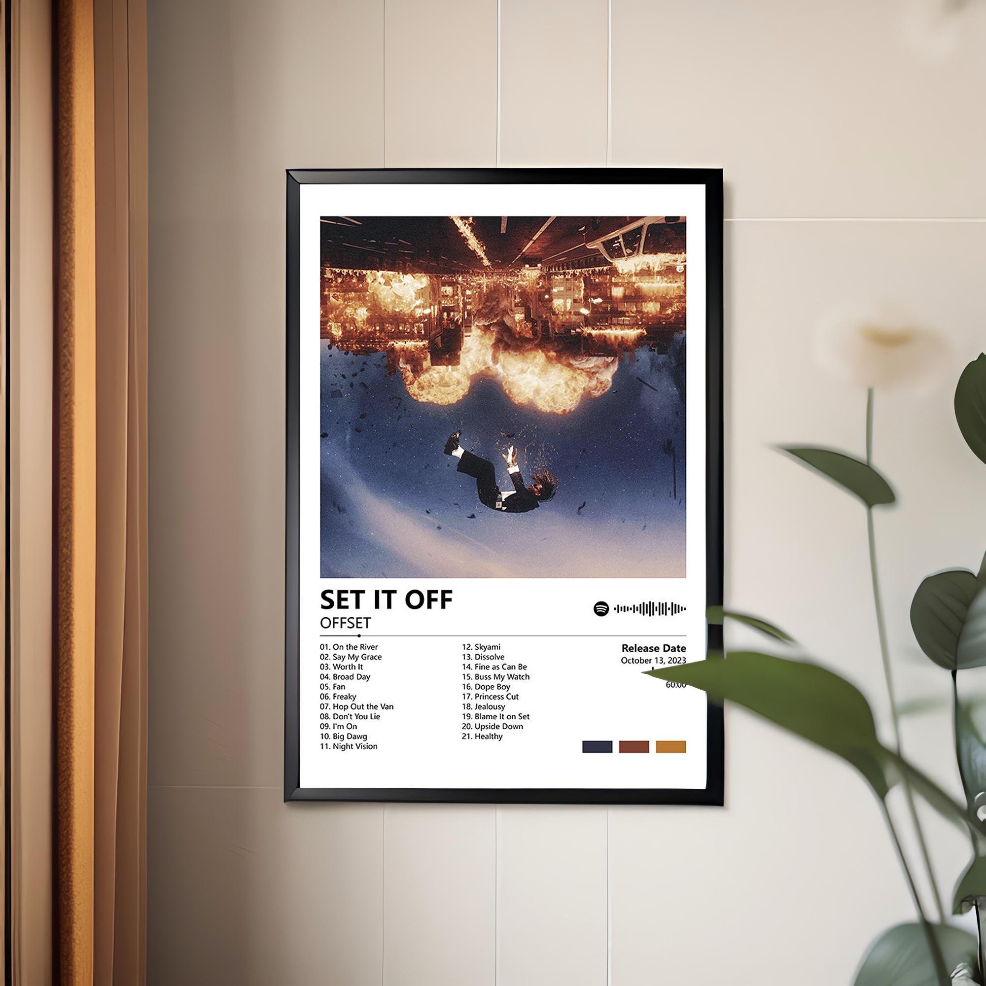 Set It off Album Music Poster, Offset Poster, Set It off Tracklist Print,  Album Cover Poster, Music & Movie Posters, Vintage Music Prints 