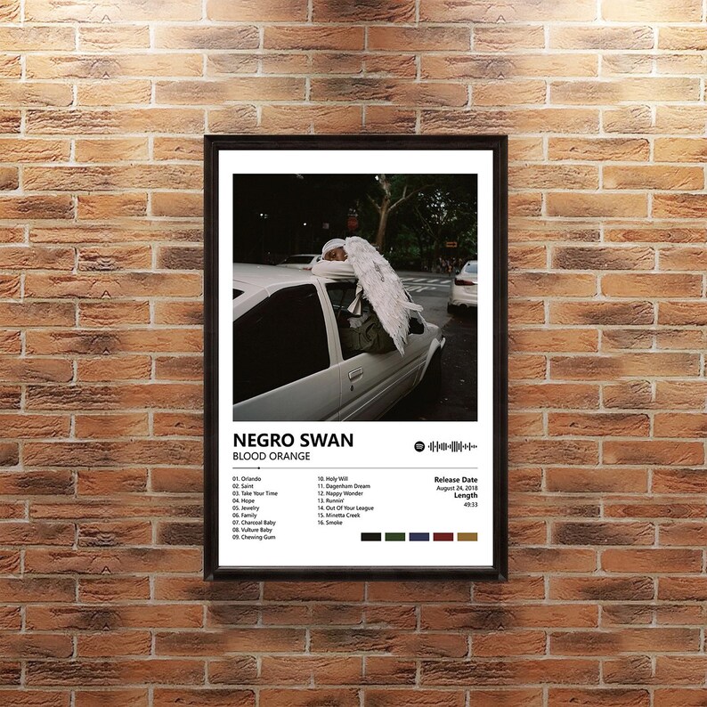 Negro Swan Album Music Poster Blood Orange Poster Negro Swan negro-swan-album-music-poster-blood-orange-poster-negro-swan