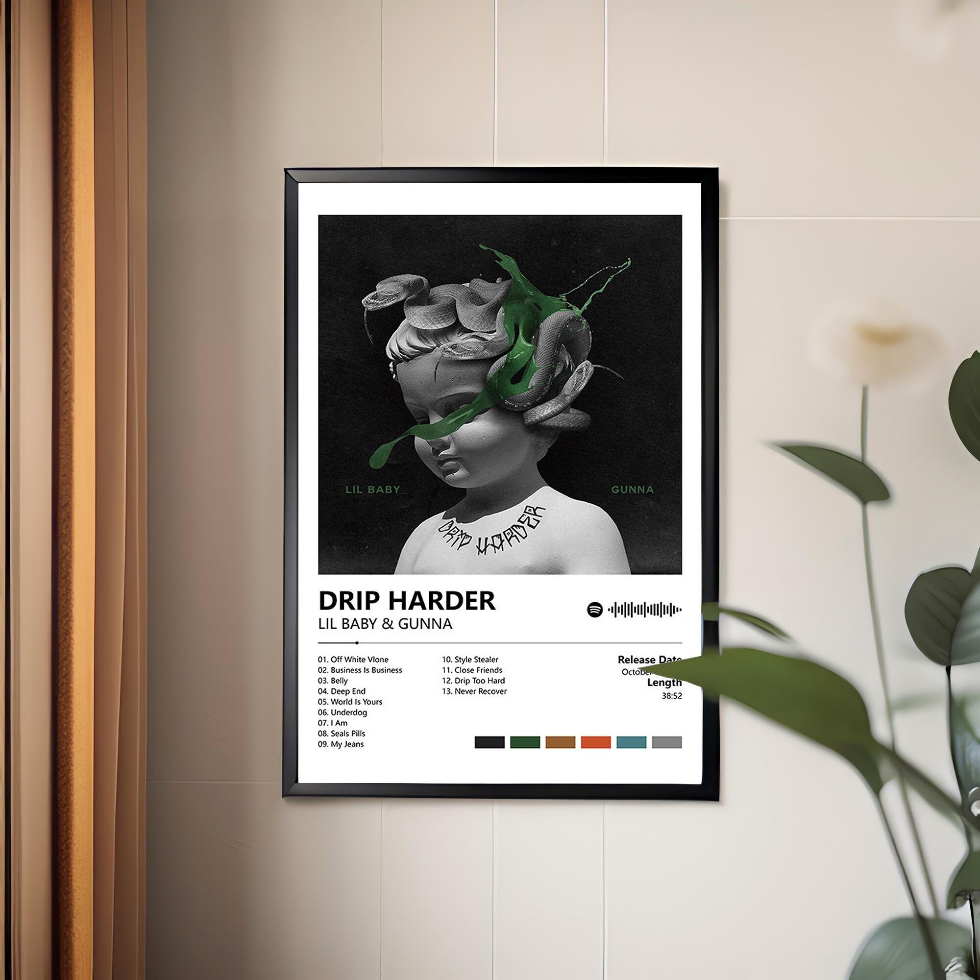 Drip Harder Album Music Poster, Lil Baby and Gunna, Drip Harder ...