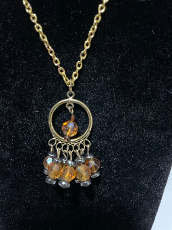 Collier Vintage Grappe De Raisin Pendentif Doré - Réf. 5018 - Parfait État Occasion