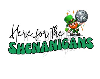 St. Patricks Day PNG SVG, Lucky, Shenanigans, Printable Graphics, 8 Images Bundle
