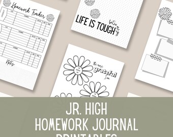 Jr. High Homework Journal, Dotted Journal, Dotted Planner