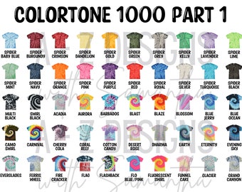 COLORTONE 1000 Colorchart, PNG colortone t shirt color chart, 95 colortone 1000 patterns & 4 colortone 1150 patterns, NEW 2024