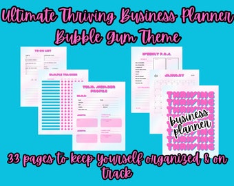 2024 Bubble Gum Theme Ultimate Thriving Business Planner