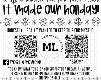 Custom Thermal Printer 4X6 Christmas Pick Up Label for Boutiques and Small Businesses