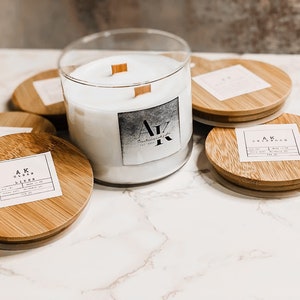 Candle 2 pack, Wooden wick, Soy wax