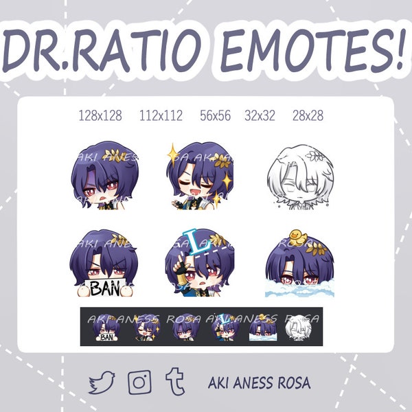 Dr.Ratio Emotes For Twitch, Discord, Youtube | Streamer - Ratio Honkai Star Rail Emote