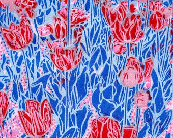 Ottawa Tulips - Linocut Print on Handmade Paper