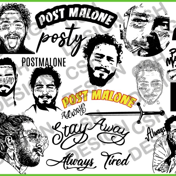 Post Malone Svg bundle // eps svg png pdf //