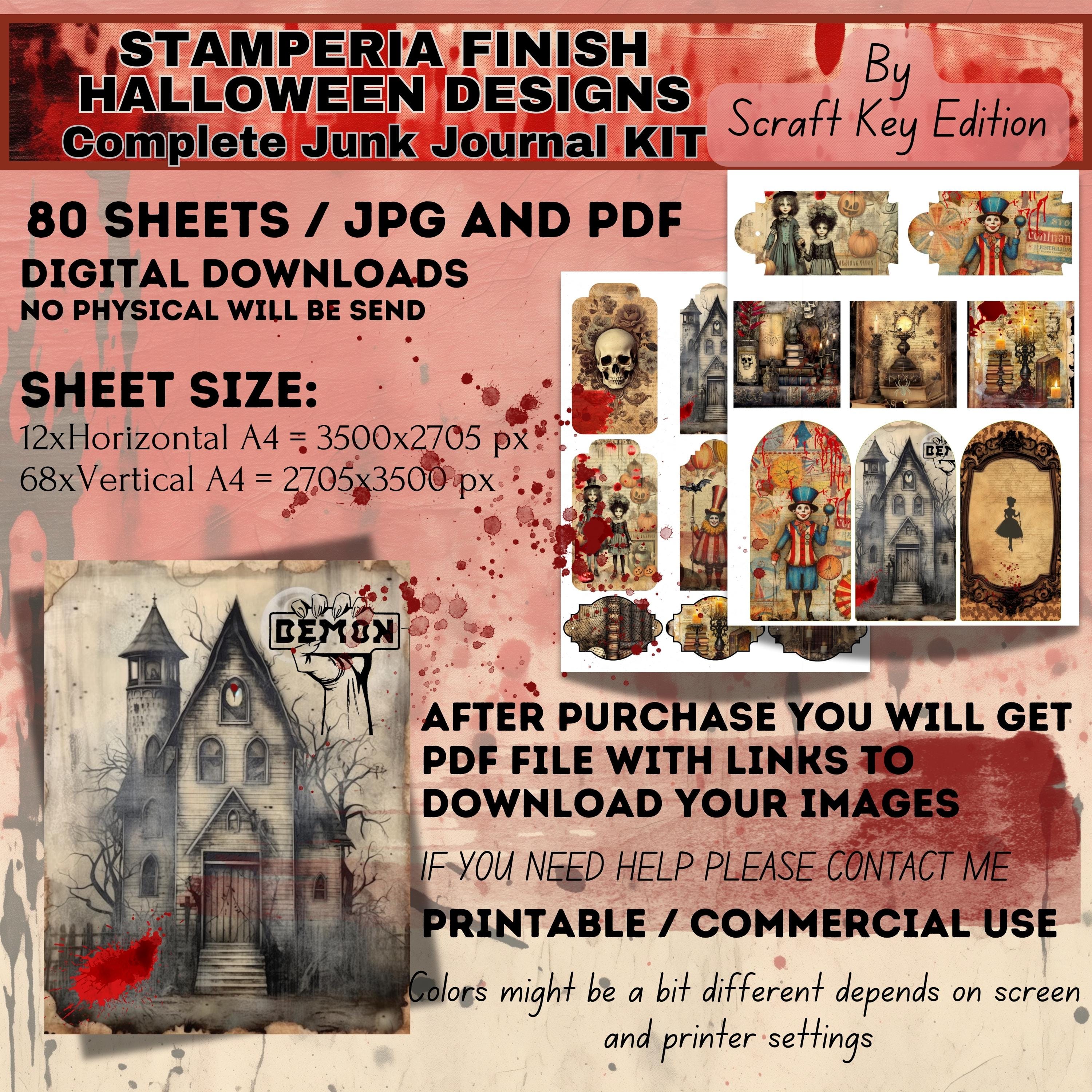 Junkjournal Stamperia Halloween Junk Journal Kit Printable Spooky ...