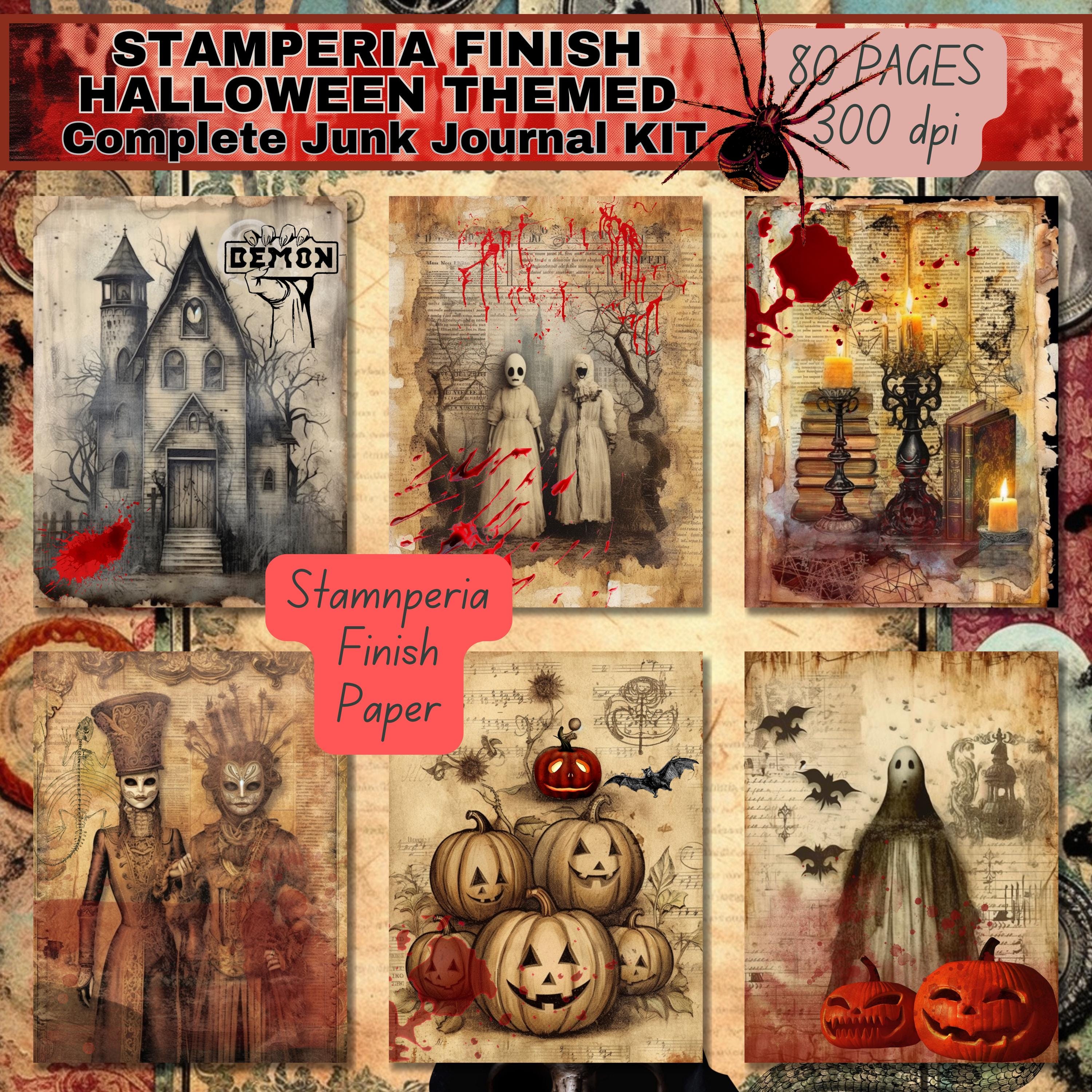 Junkjournal Stamperia Halloween Junk Journal Kit Printable Spooky ...