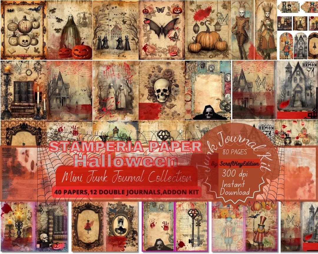 Junkjournal Stamperia Halloween Junk Journal Kit Printable Spooky ...