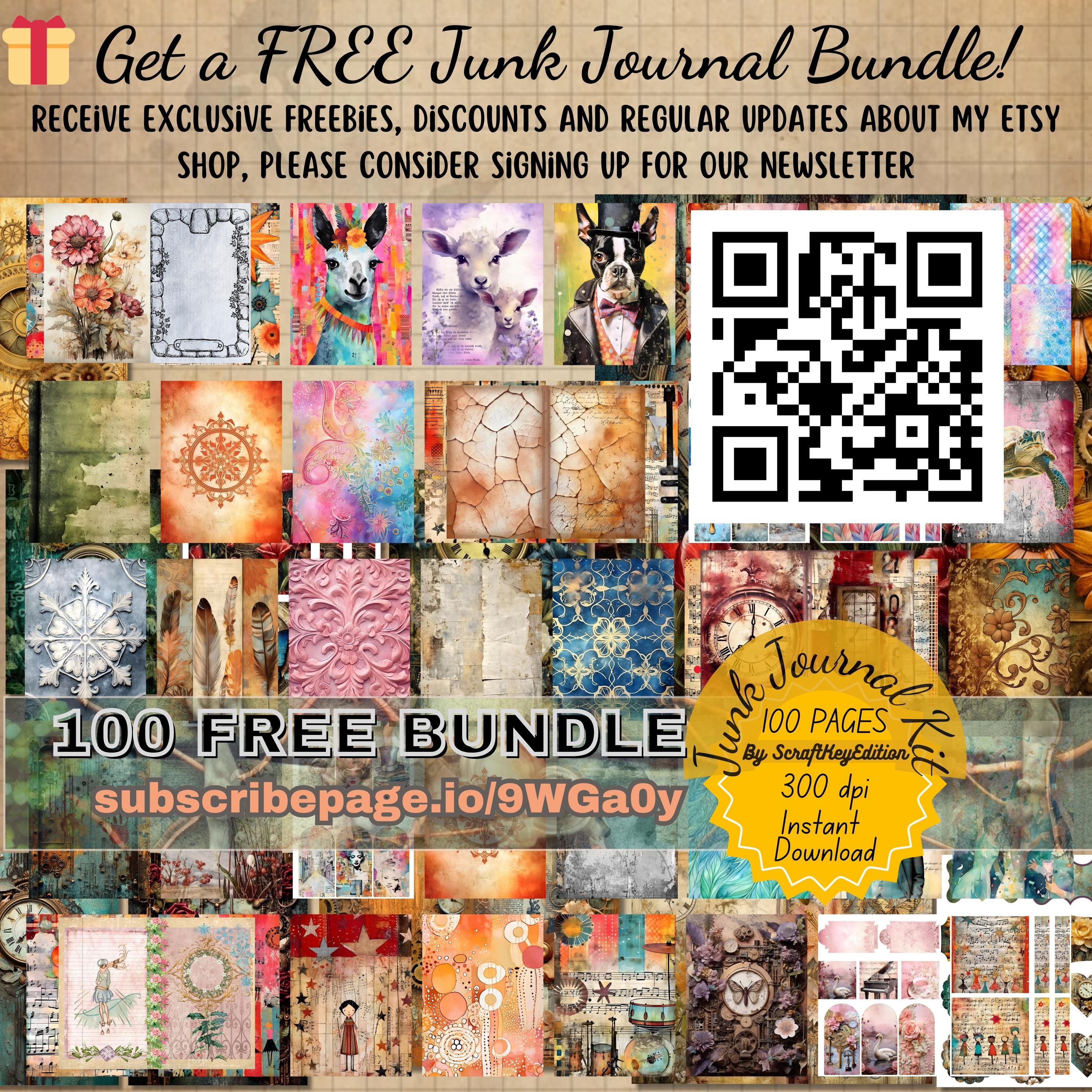 買得 Digit Junkjournal Kit Bundle Journal Junk Pages Printable クラフト・布製品