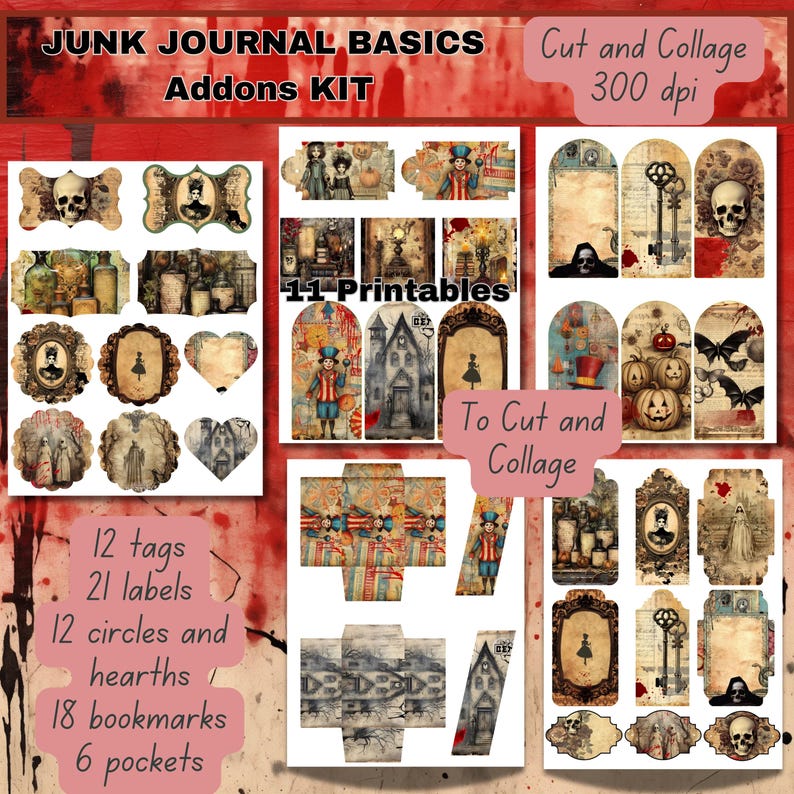 Junkjournal Stamperia Halloween Junk Journal Kit Printable Spooky ...