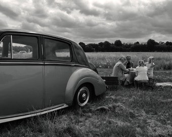 Foto's van oude auto's. Sportwagens fotokunst. Interieur decoratie