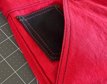 Made in USA canvas work pants, Red