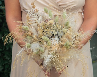 Bouquet da sposa di fiori secchi
