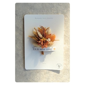 Carte fleurie "Tu es mon soleil"