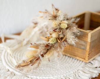 Couronne, bijoux de cheveux en fleurs séchées