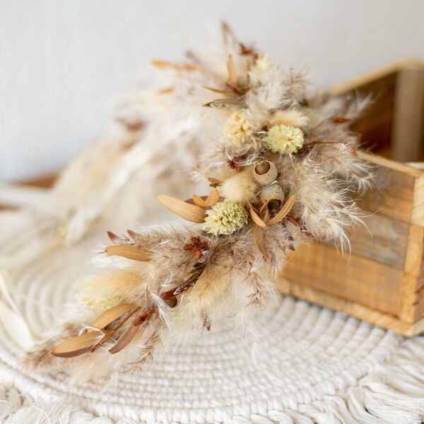 Couronne, bijoux de cheveux en fleurs séchées