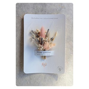 Carte fleurie "Mon amour"