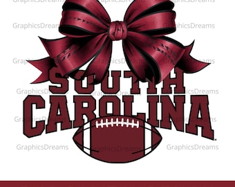 South Carolina Coquette design png aesthetic south carolina boots and bows in my soft girl era cowgirl trendy preppy digital download