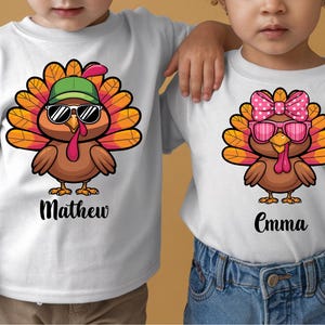 Coolest Turkey PNG, Girl Turkey Png, Baby Turkey Png, Thanksgiving Toddler Png, Boy Girl Thanksgiving Kids Png,Turkey In Hat Sublimation