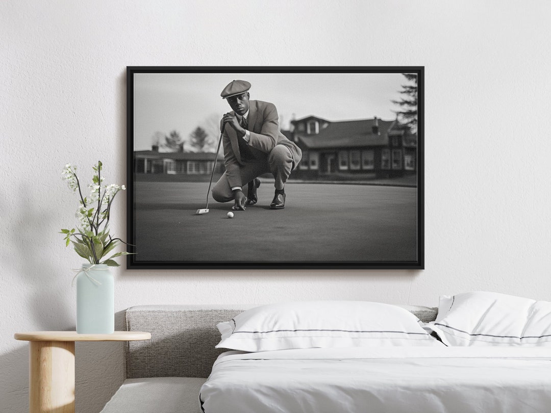 Golfer in 1920s Attire,vintage Golf Wall Art, Classic Black and White