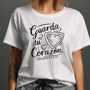 Svg Spanish Bible Verse - Frases religiosas T-Shirt Motivational Quote SVG - PNG - JPG Inspirational Christian Tee Design Digital Download