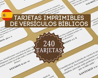 240 Spanish Bible Verse Cards: Printable Scripture Quotes (PDF Download)