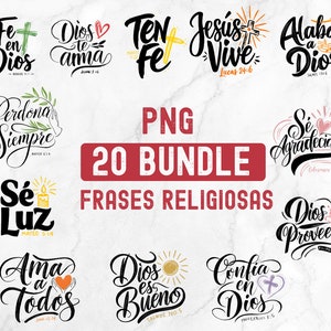 20 Spanish Bible Verse | Frases religiosas | Christian Phrases png | Frases cristianas Spanish Christian Quotes, | Christian Clipart Bundle