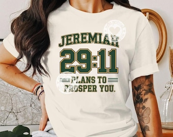 Jeremiah 29:11 PNG, Plans to Prosper You, Bible Verse Sublimation, Christian Football Jersey PNG, Faith Worship Digital Download