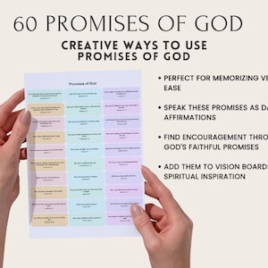 Printable Scripture Cards Gods Promises Bible Verse Encouraging Daily Affirmation Bible Verses Printable Promises of God Cards Neutral