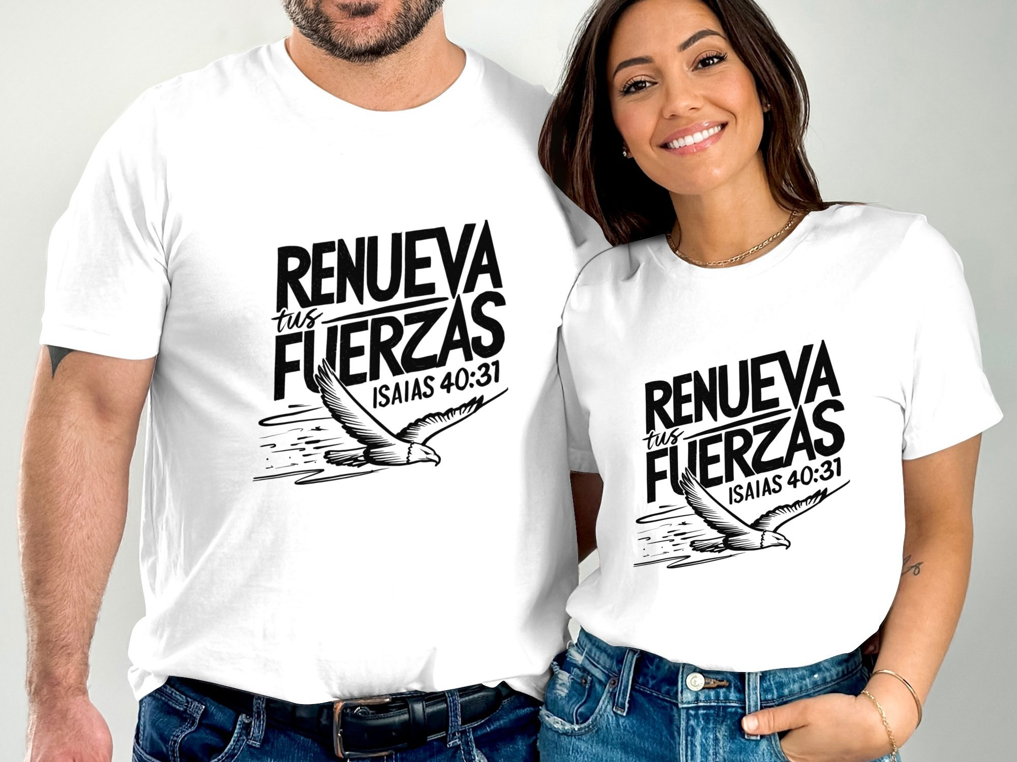Spanish Bible Verse T-Shirt Design: Motivational Quote PNG (Digital Download)