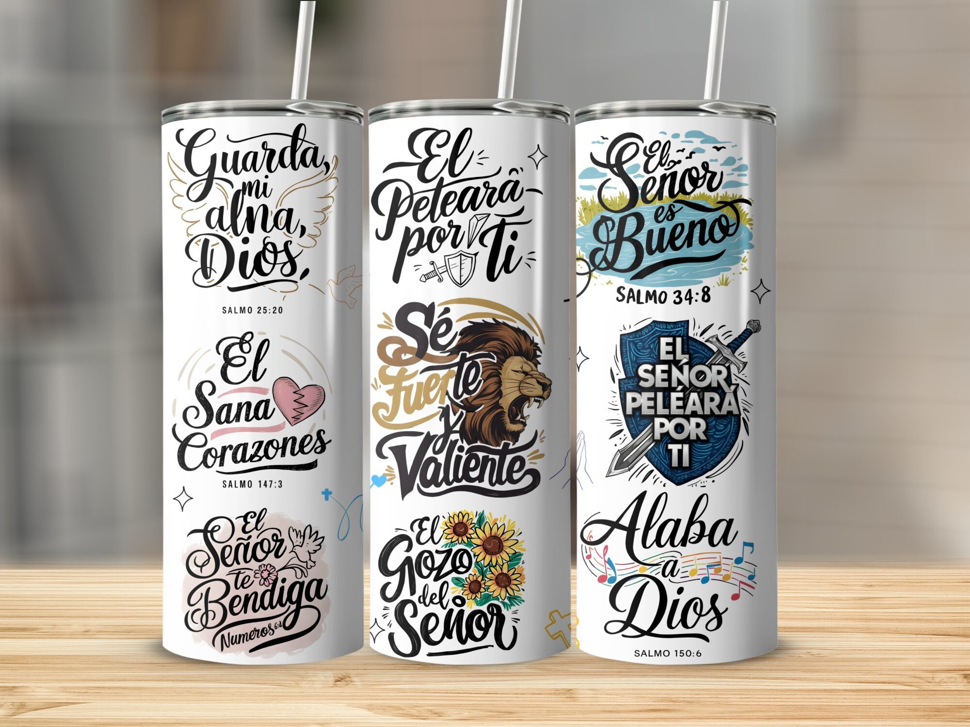 SPANISH Christian bible verse 20 oz skinny tumbler png, tumbler wrap png, 20 oz tumbler designs, Christian png, tumbler png download