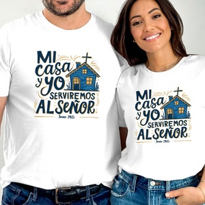 Spanish Bible Verse T-Shirt Design: Christian Family Quote (PNG Digital Download)