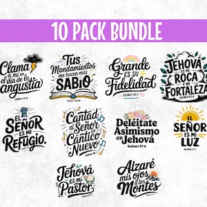 10 Spanish Bible PNG| Frases religiosas | Christian Phrases png | Frases cristianas Spanish Christian Quotes, | Christian Clipart Bundle